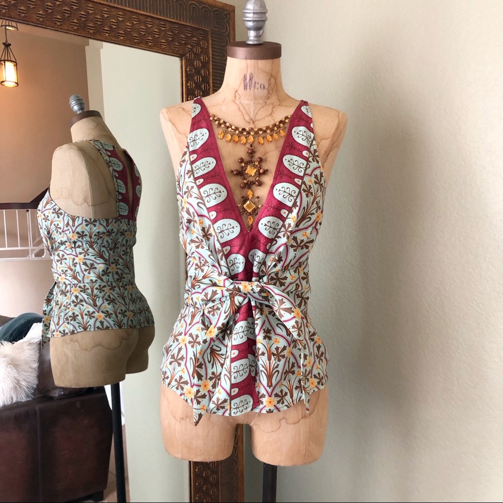 Anthropologie Tracy Reese 100% Silk Top Blouse